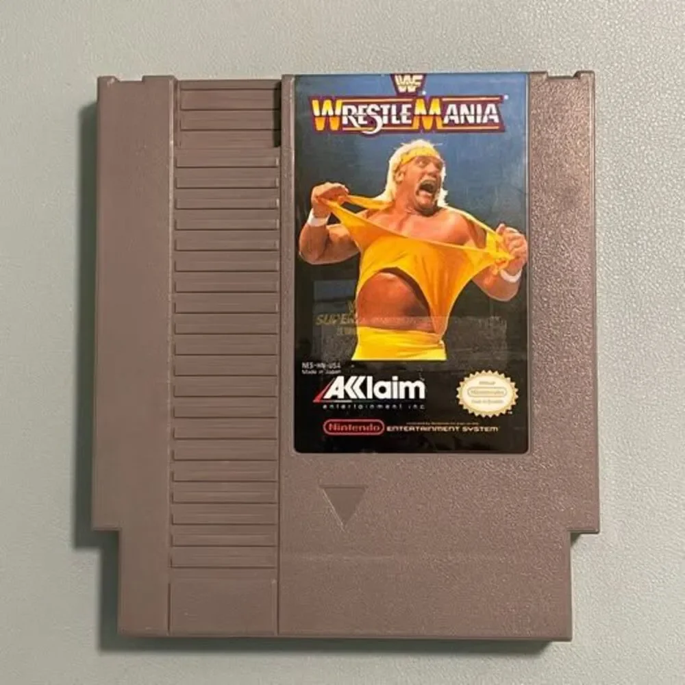 WWF Wrestle Mania NES Game Cartridge